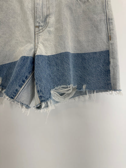 Hudson High Rise Boyfriend Short Devon Cut Color Blocked Distressed Sz 24