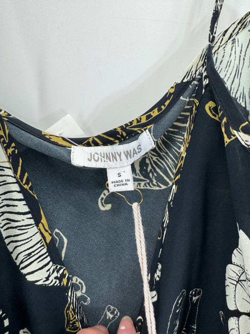 Johnny Was Caitlyn Slip Dress Night Gown Tiger Navy Sz Small