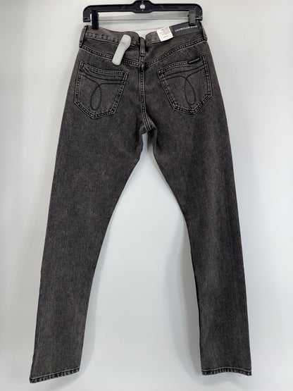 Calvin Klein Women's CKJ 021 Mid Rise Slim Leg Jeans, Bondi Black Sz 26
