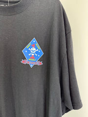 Marine Force Recon Tee Vintage 1st Recon Battalion "Swift Silent Deadly" Sz XL