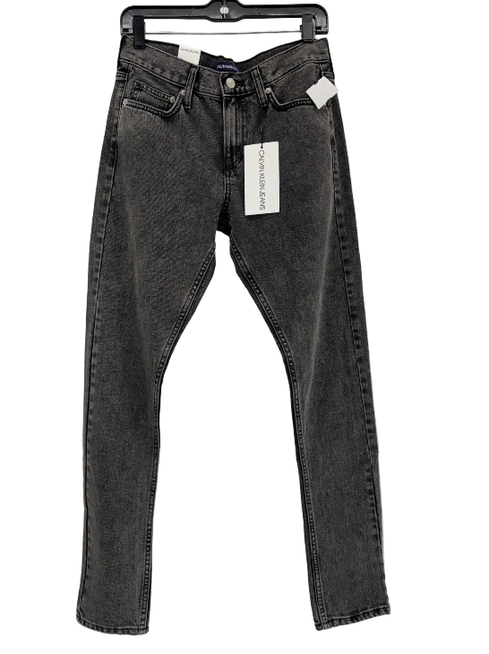 Calvin Klein Women's CKJ 021 Mid Rise Slim Leg Jeans, Bondi Black Sz 26