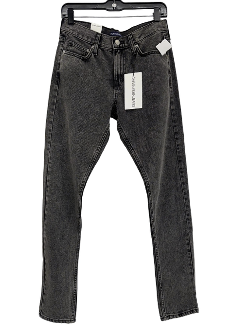 Calvin Klein Women's CKJ 021 Mid Rise Slim Leg Jeans, Bondi Black Sz 26