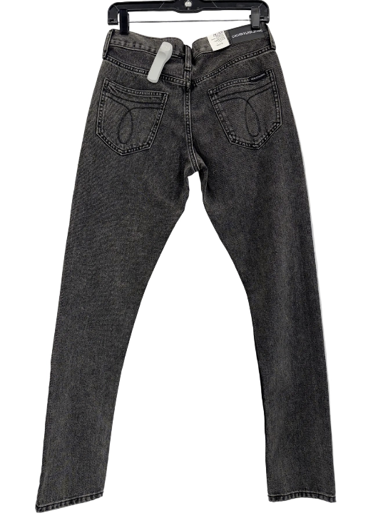 Calvin Klein Women's CKJ 021 Mid Rise Slim Leg Jeans, Bondi Black Sz 26