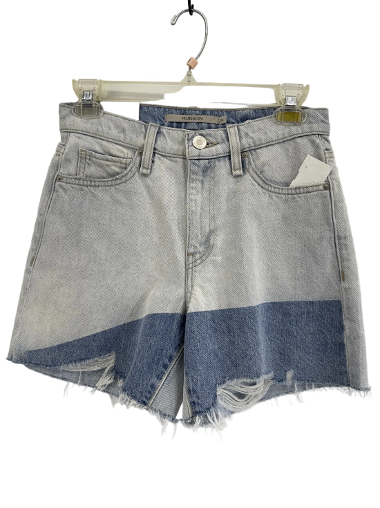 Hudson High Rise Boyfriend Short Devon Cut Color Blocked Distressed Sz 24