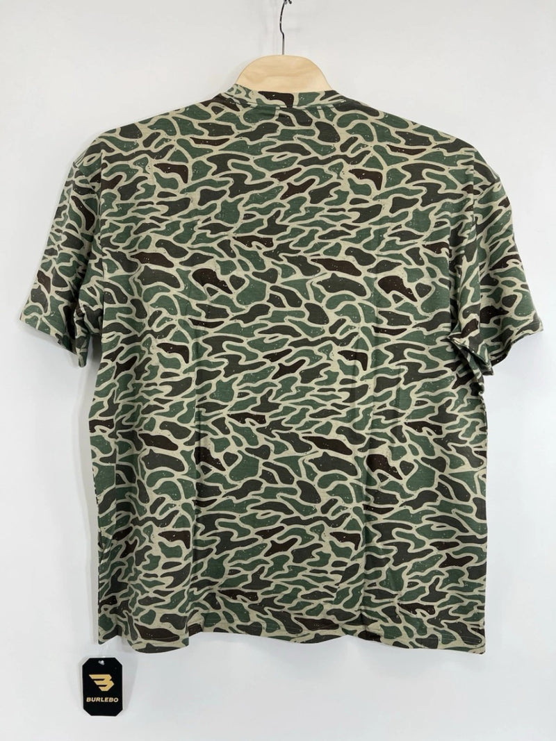 Burlebo T-Shirt Mens Duck Camo Pocket Short Sleeve NEW 2XL