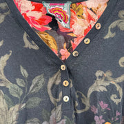Johnny Was Janie Favorite Henley Cherie Print Sz XS