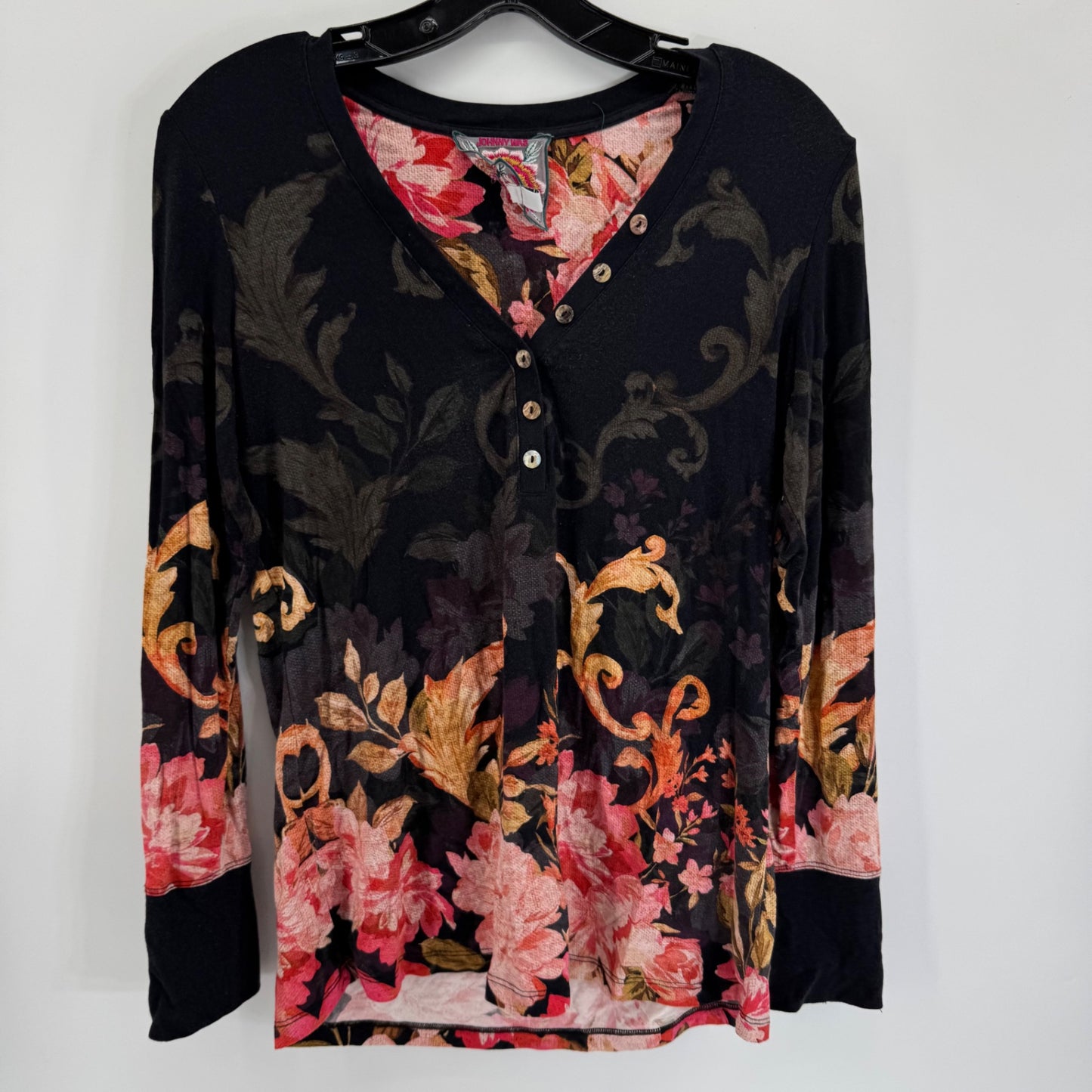 Johnny Was Janie Favorite Henley Cherie Print Sz XS