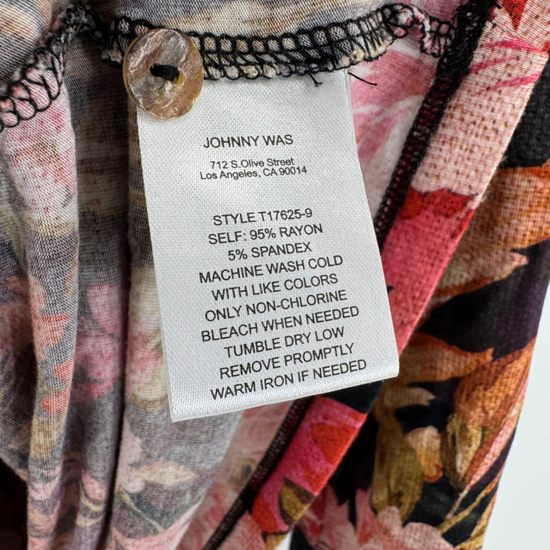 Johnny Was Janie Favorite Henley Cherie Print Sz XS
