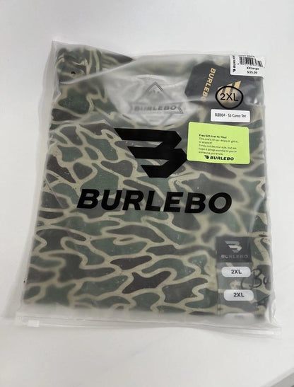 Burlebo T-Shirt Mens Duck Camo Pocket Short Sleeve NEW 2XL