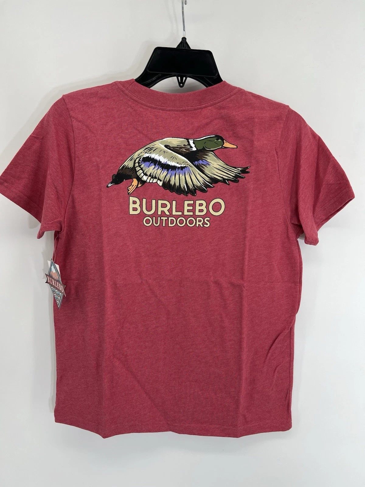 Burlebo Youth Boys Duck Hunting Graphic T Shirt Red NWT Size L / 10-12
