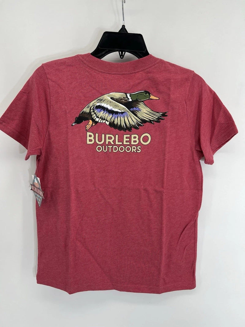 Burlebo Youth Boys Duck Hunting Graphic T Shirt Red NWT Size L / 10-12
