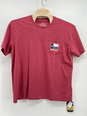 Burlebo Men’s Texas Star Tee Heather Crimson Graphic Texas Shirt NWT SZ LG