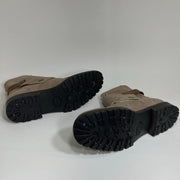 Dolce & Gabbana Suede Buckle Combat Boots Taupe Men’s US 8 Italy Moto Luxury