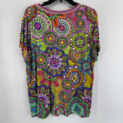 Johnny Was Janie Favorite Short Sleeve V‑Neck Tee Sz XL