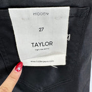 Hidden Jeans High Rise Skinny Black w/ Finish Jeans Sz 27