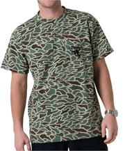 Burlebo T-Shirt Mens Duck Camo Pocket Short Sleeve NEW 2XL