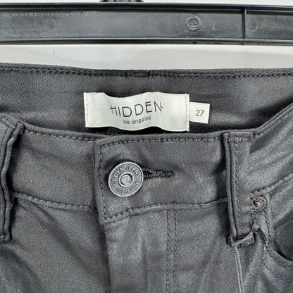 Hidden Jeans High Rise Skinny Black w/ Finish Jeans 27