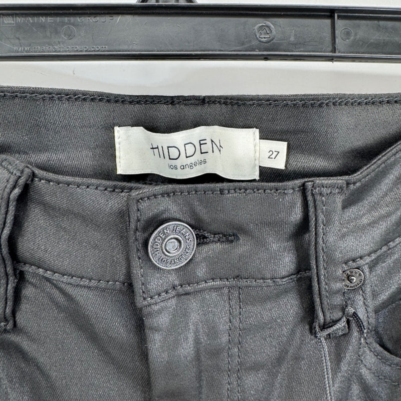 Hidden Jeans High Rise Skinny Black w/ Finish Jeans Sz 27
