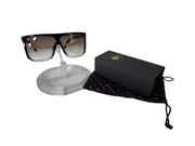 American Bonfire Ignite 18006 Sunglasses Black Gray Ombre Oversized Shield