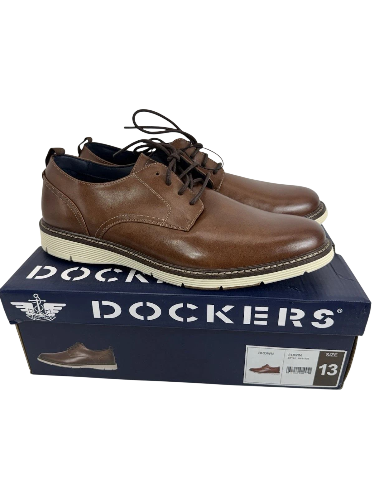Dockers Edwin Lightweight Oxford Casual Dress Shoes Brown  Sz 13