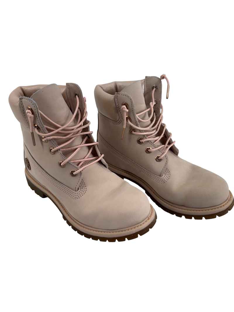 TIMBERLAND PREMIUM 6" LT.PINK WATERPROOF BOOTS Sz 8.5