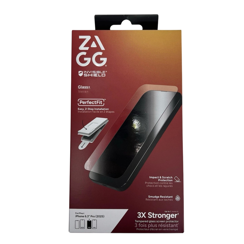 ZAGG InvisibleShield Glass+ Screen Protector for iPhone 6.3” Pro (2025)