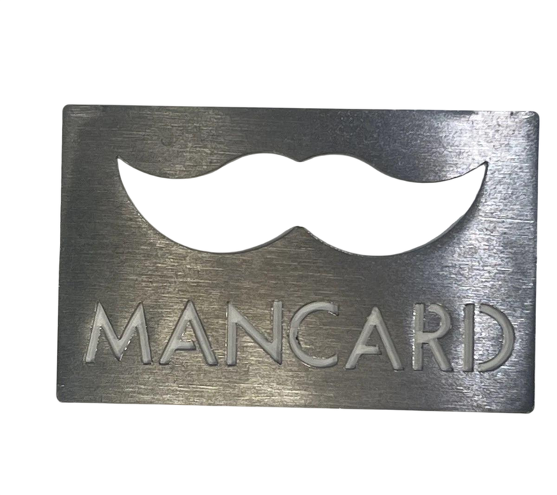 Stainless Steel Man Card Bottle Opener Mustache Wallet Size Funny Gift