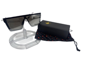 American Bonfire Kerosene Sunglasses Black Mirror Oversized Shield