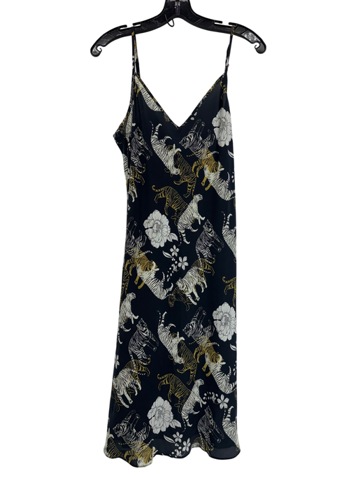 Johnny Was Caitlyn Slip Dress Night Gown Tiger Navy Sz Small