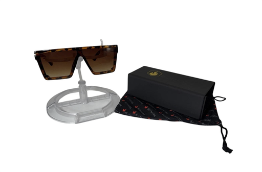 American Bonfire Kerosene Sunglasses Tortoise Brown Oversized Shield