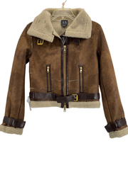 Armani Exchange Aviation Jacket Suede Sz XXS