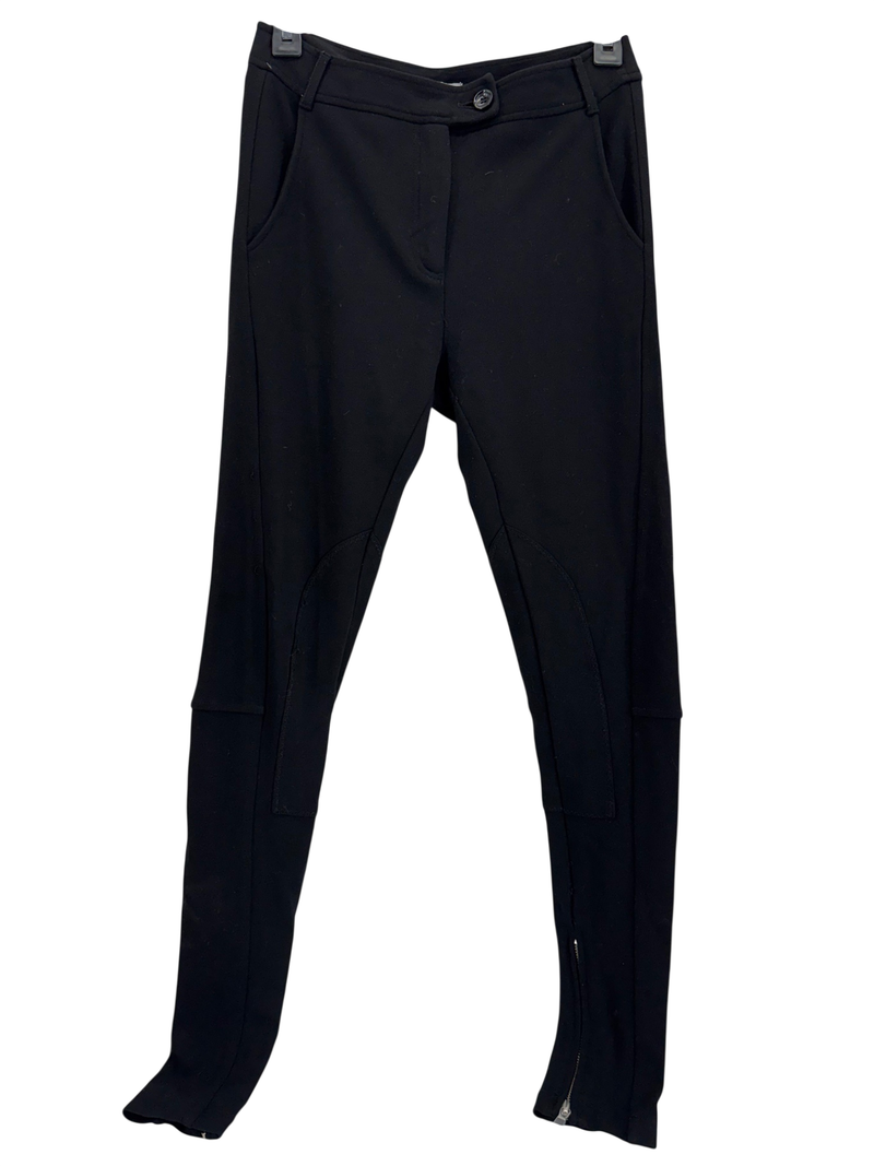 Moschino Black Knit Legging Pant w/ zip Cuff Sz XS