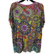 Johnny Was Janie Favorite Short Sleeve V‑Neck Tee Sz XL