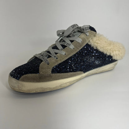 GOLDEN GOOSE Superstar Sabot Slip On Shearling Mule Sneaker Size 37 Limited Ed!