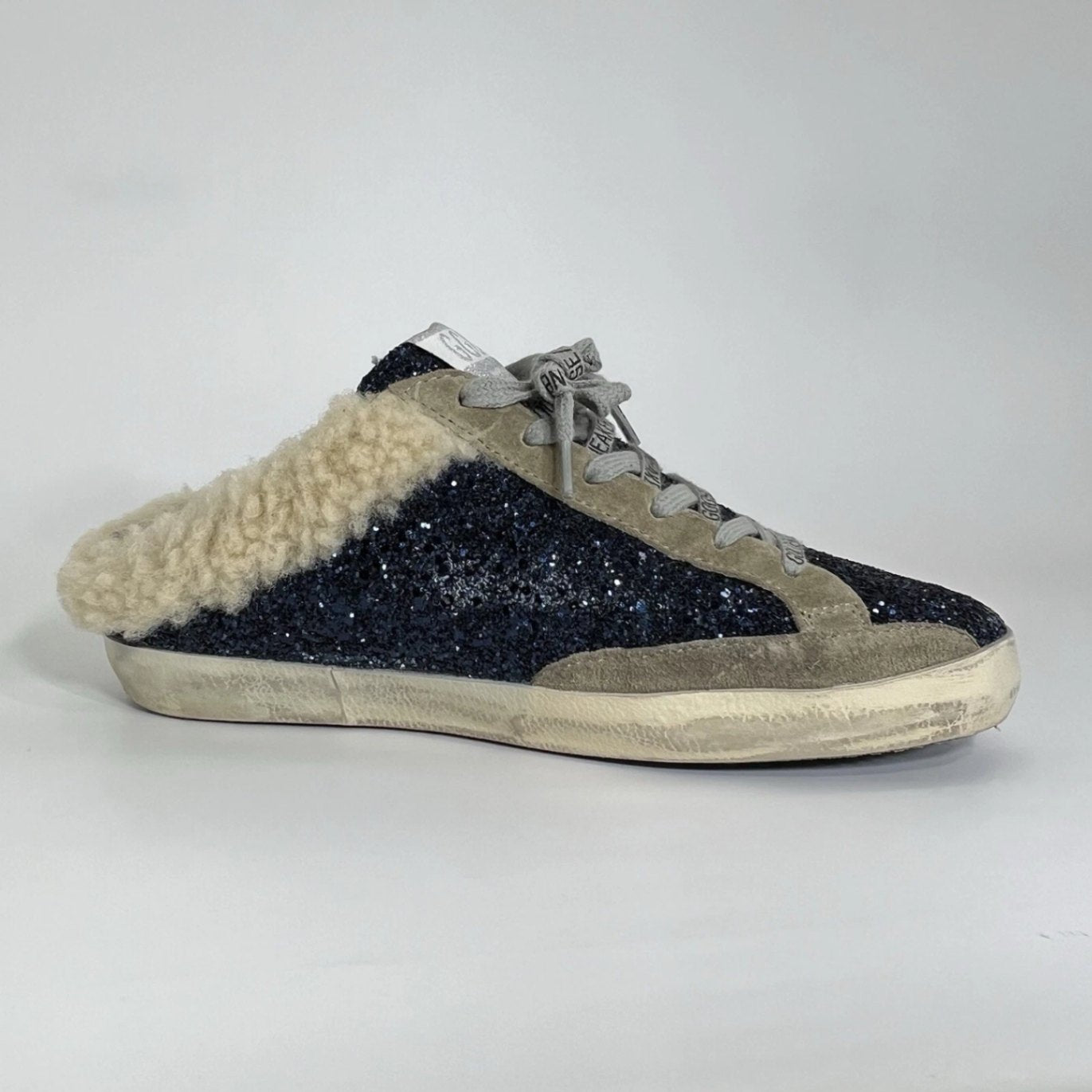 GOLDEN GOOSE Superstar Sabot Slip On Shearling Mule Sneaker Size 37 Limited Ed!