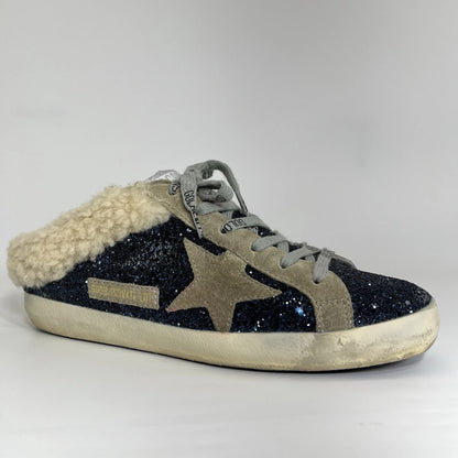 GOLDEN GOOSE Superstar Sabot Slip On Shearling Mule Sneaker Size 37 Limited Ed!