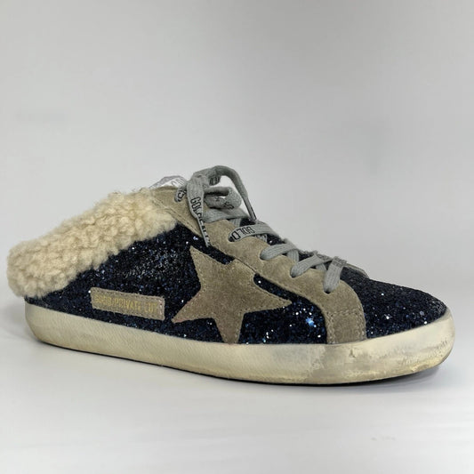 GOLDEN GOOSE Superstar Sabot Slip On Shearling Mule Sneaker Size 37 Limited Ed!