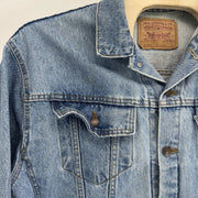 Vintage Levis Jacket Mens XL Blue Trucker Denim Western 80s Made in USA