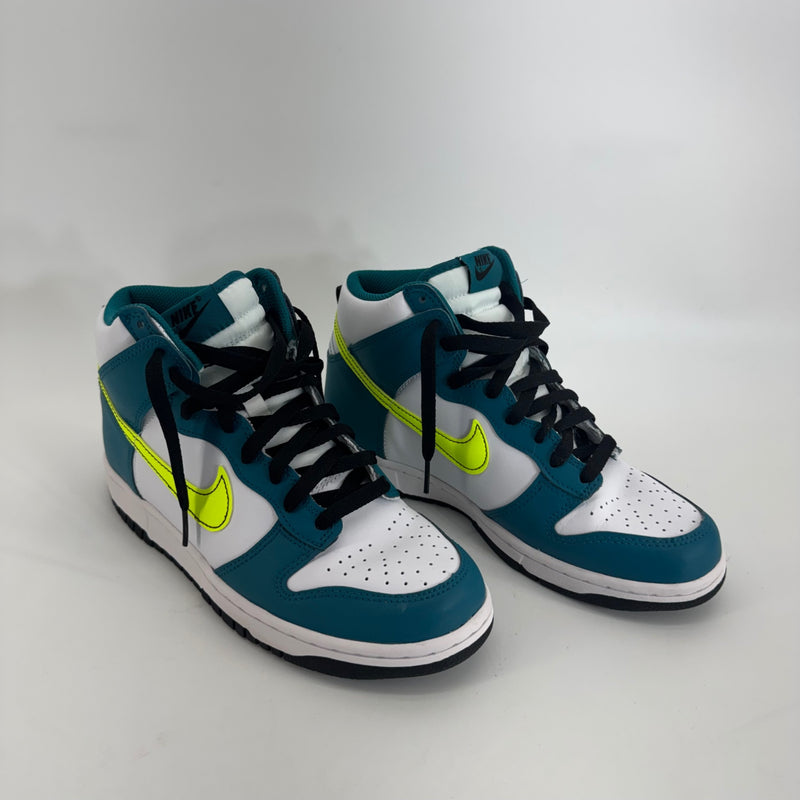 Nike Dunk High Bright Spruce Volt GS Sz 7Y