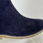 Heirloom NYC Men’s Navy Suede Ankle Boots Size 12 Crepe Sole Fringe Detail