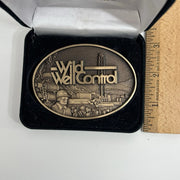 Wild Well Control Solid Bronze Belt Buckle Limited Edition Oilfield Western