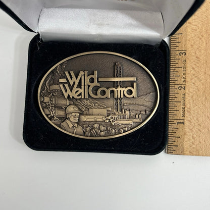 Wild Well Control Solid Bronze Belt Buckle Limited Edition Oilfield Western