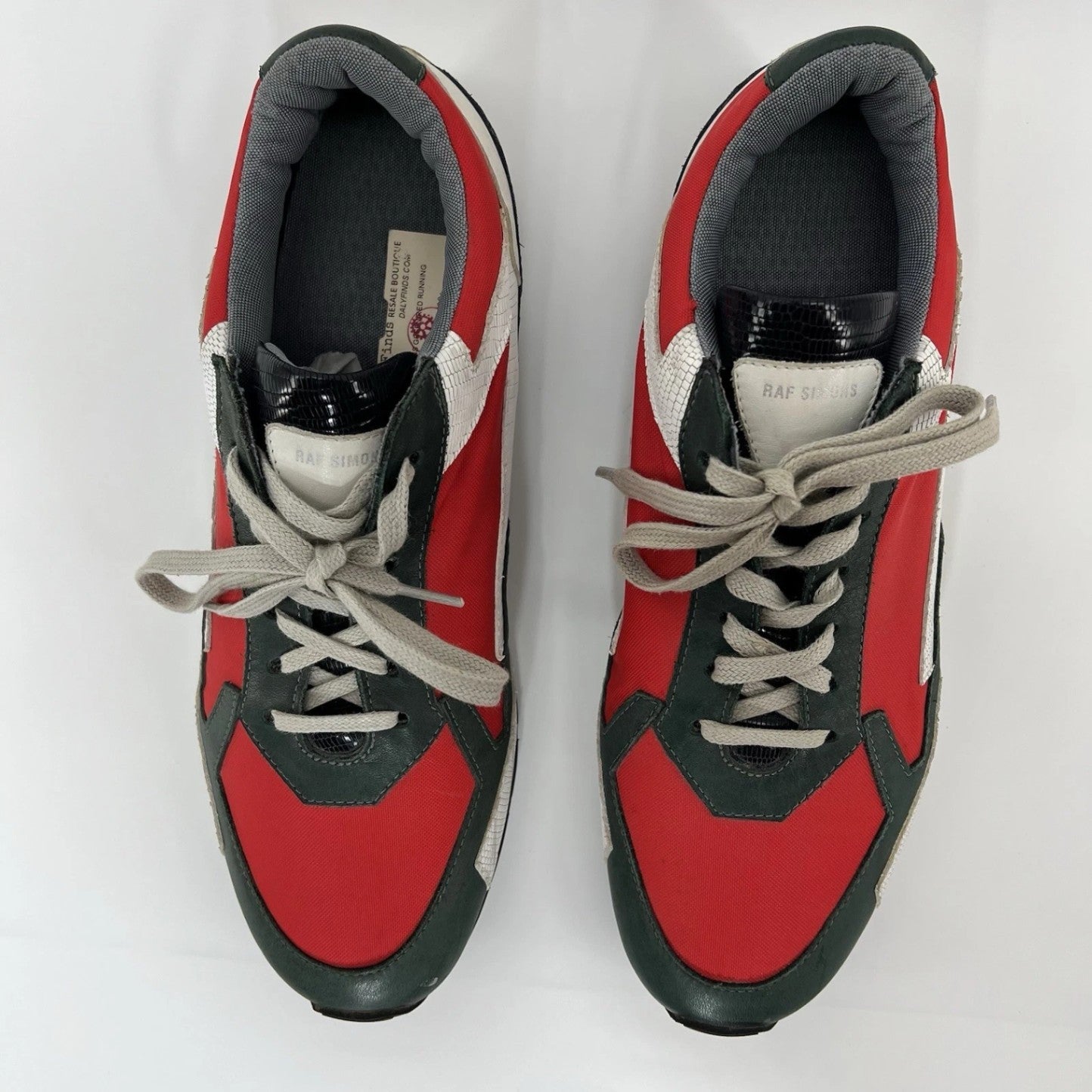 Raf Simons Men's Multicolor Lace-Up Sneakers – Size 44 (US 11) Rare LTD Edition