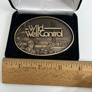 Wild Well Control Solid Bronze Belt Buckle Limited Edition Oilfield Western