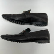 Gucci Men’s Black Leather Bit Loafers UK 8 (US 9) Horsebit Crest Medallion