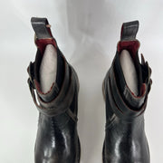 Bed Stu Ginger Boots Womens 6 Black Rustic Leather Chelsea Ankle Boot