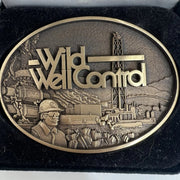 Wild Well Control Solid Bronze Belt Buckle Limited Edition Oilfield Western