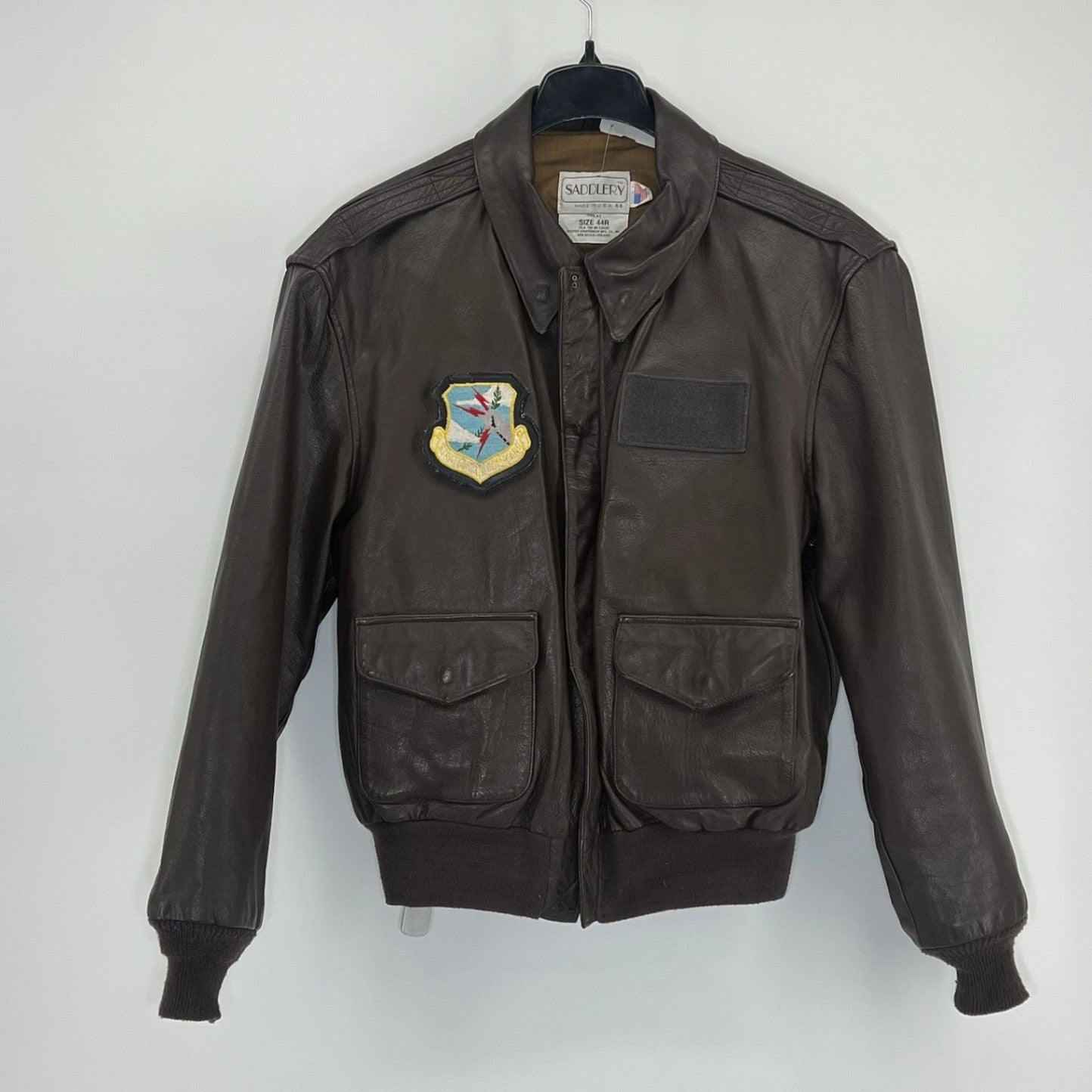 VTG Cooper A-2 Flight Jacket 44R Brown Goatskin Leather USAF Bomber USA