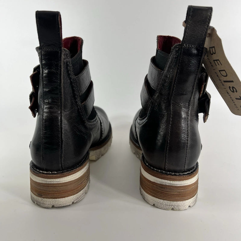 Bed Stu Ginger Boots Womens 6 Black Rustic Leather Chelsea Ankle Boot