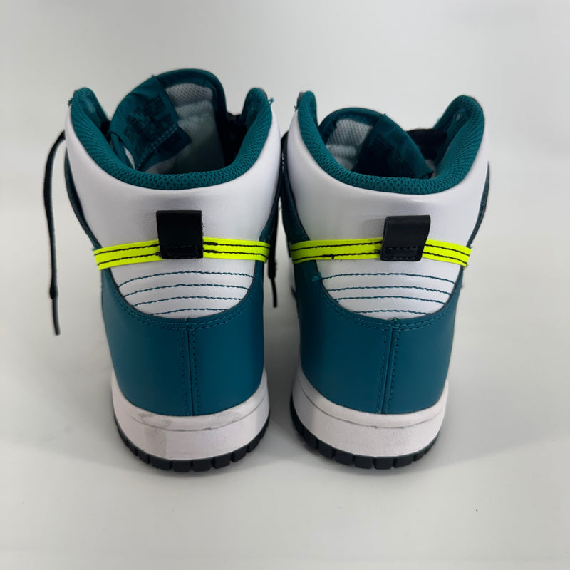 Nike Dunk High Bright Spruce Volt GS Sz 7Y